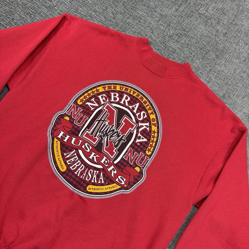 Vintage University Of Nebraska Crewneck Sweatshirt Size XL Cornhuskers Tultex